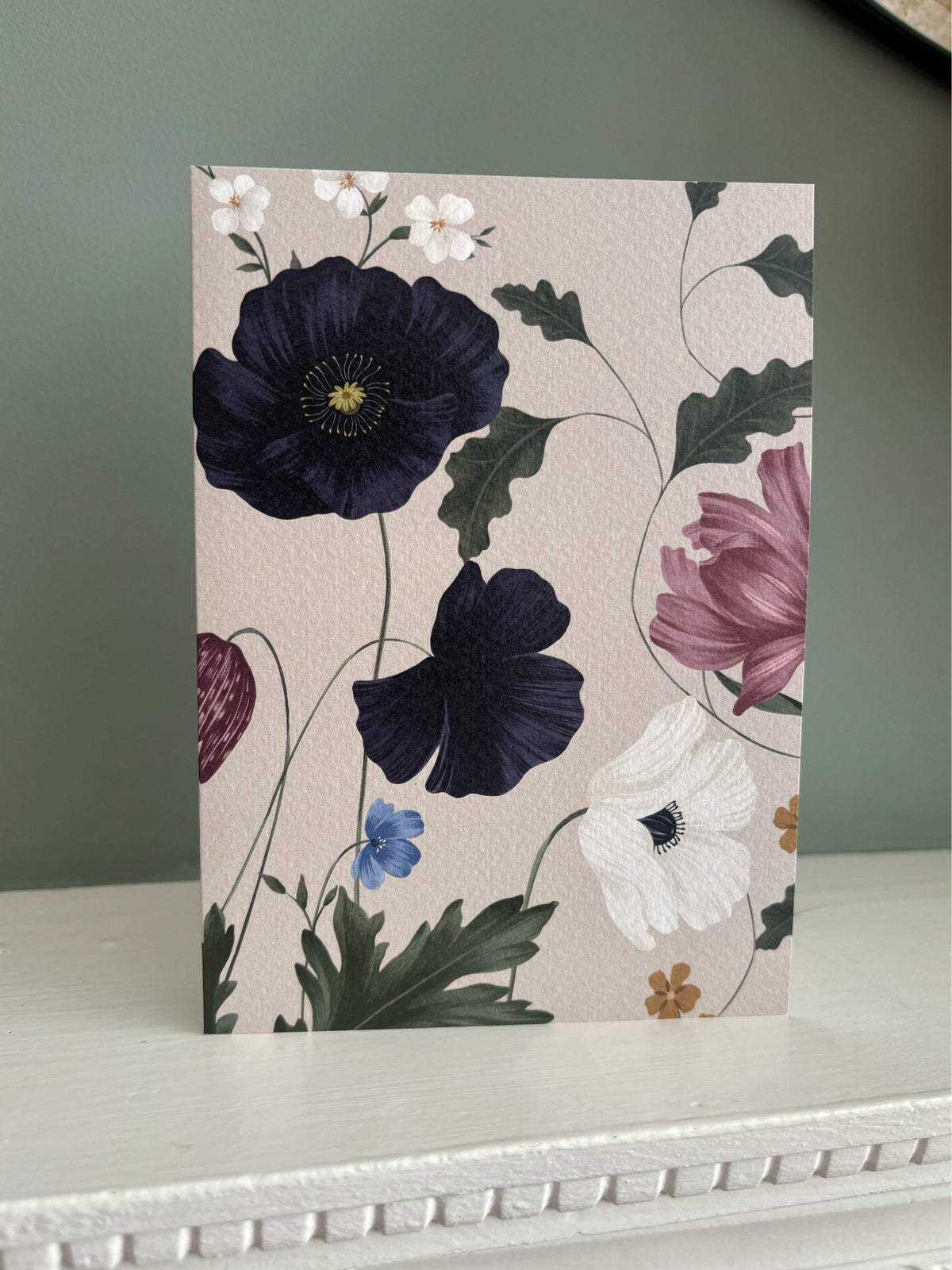 Midnight Poppy - Art Card
